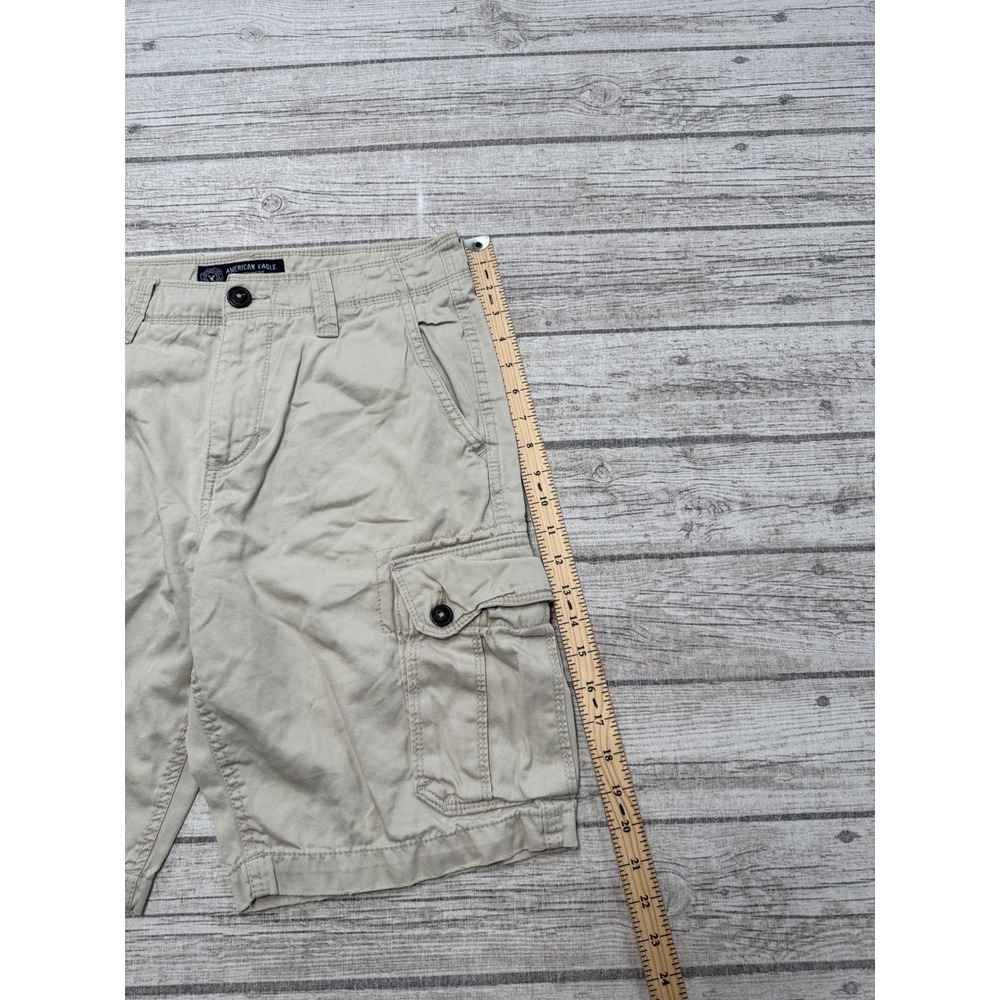 American Eagle Cargo Shorts Men's 30 Beige Relaxed Fit Cotton Hiking Workwear - Picture 4 of 9